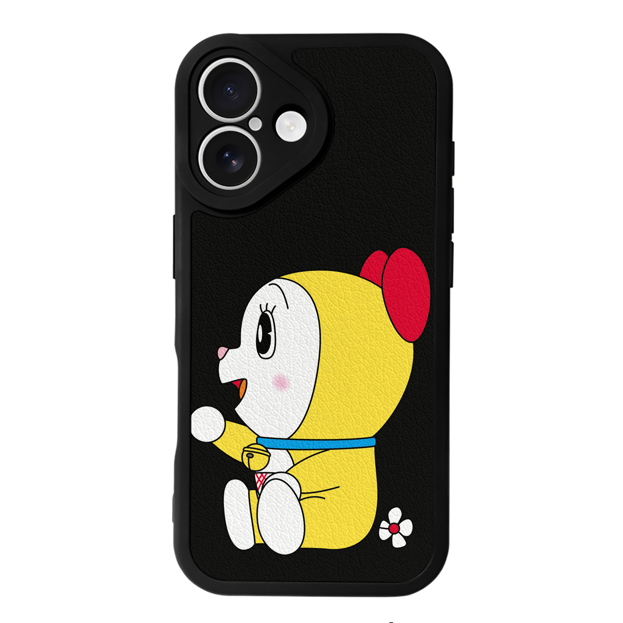（画像用） ドラえもん ドラミ Doraemon Dorami 【iPhone 16シリーズ対応】シリコンスマホケース（レザー調） 材質：シリコン